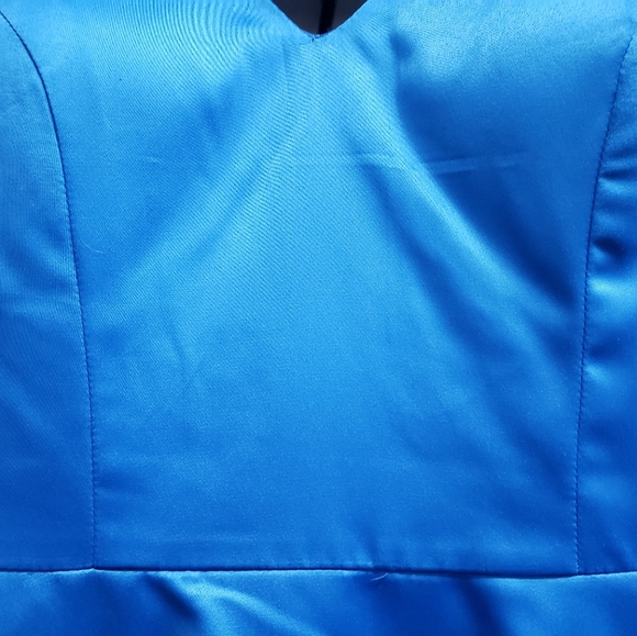 NWT B Darlin Chelsea Sky Side Pocket Satin Dress Size 5 Juniors - Picture 7 of 8